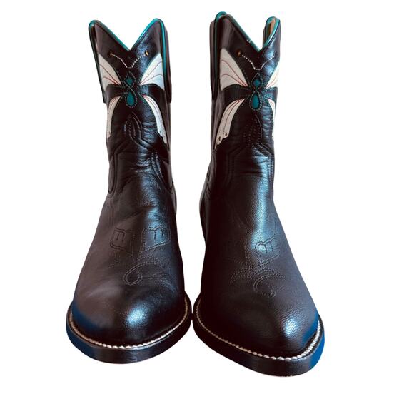 Fraulein Black Butterfly Women's Western Black Cowboy Boots- 7.5 - Picture 2 of 12